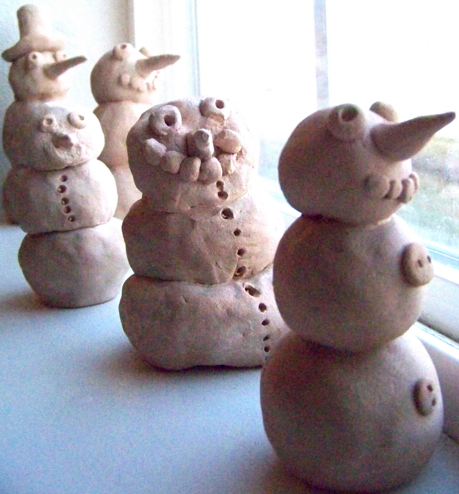 candice ashment art Making Our CLAY SNOWMAN Family