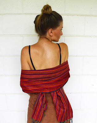 pink shawl boho shawl