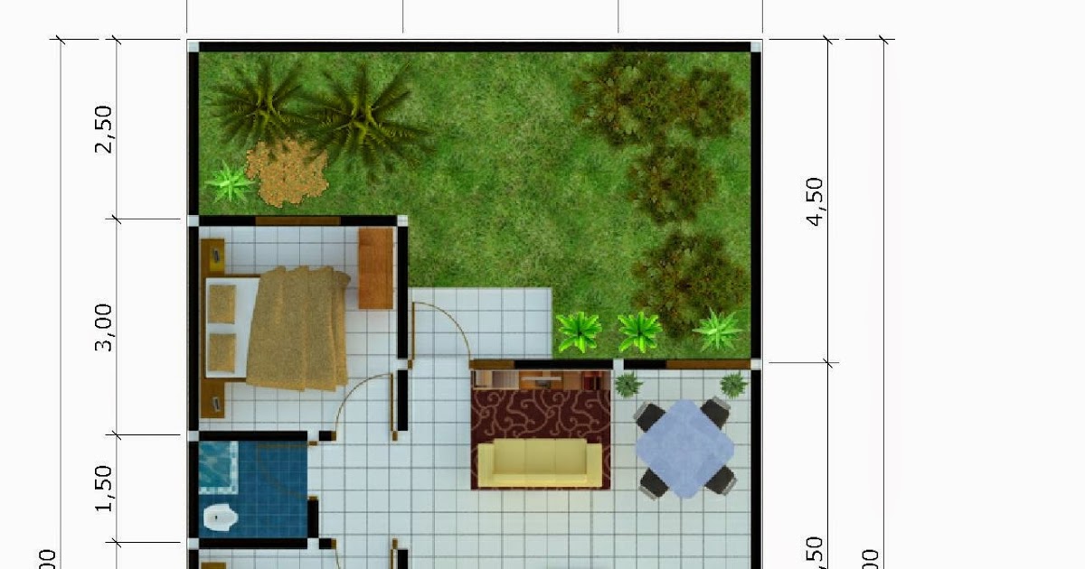 Gambar Desain - Denah Rumah Minimalis Type 54 Terbaru 2015 ...