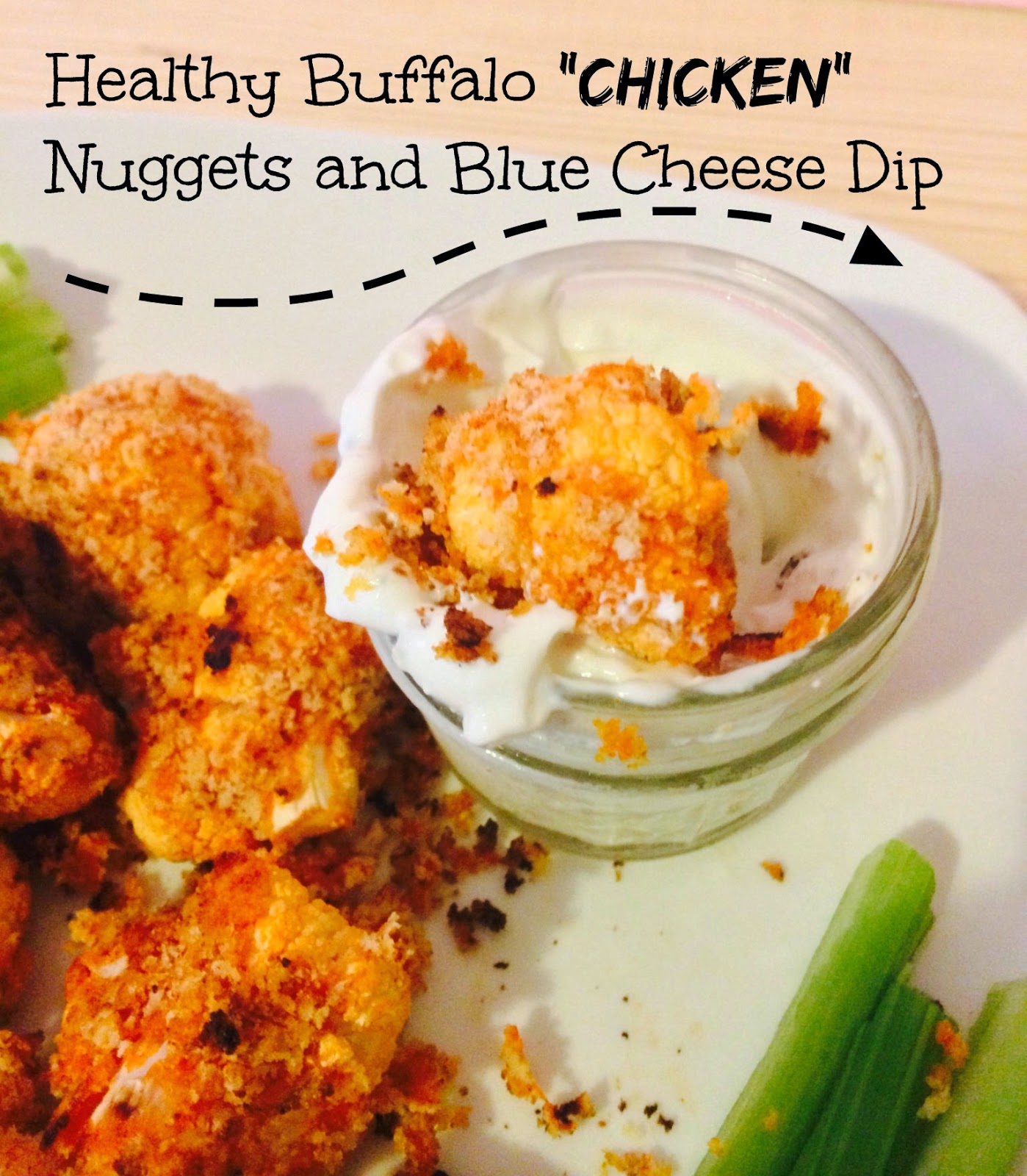 Healthy Buffalo "Chicken" Nuggets and Blue Cheese Dip First Time Mom