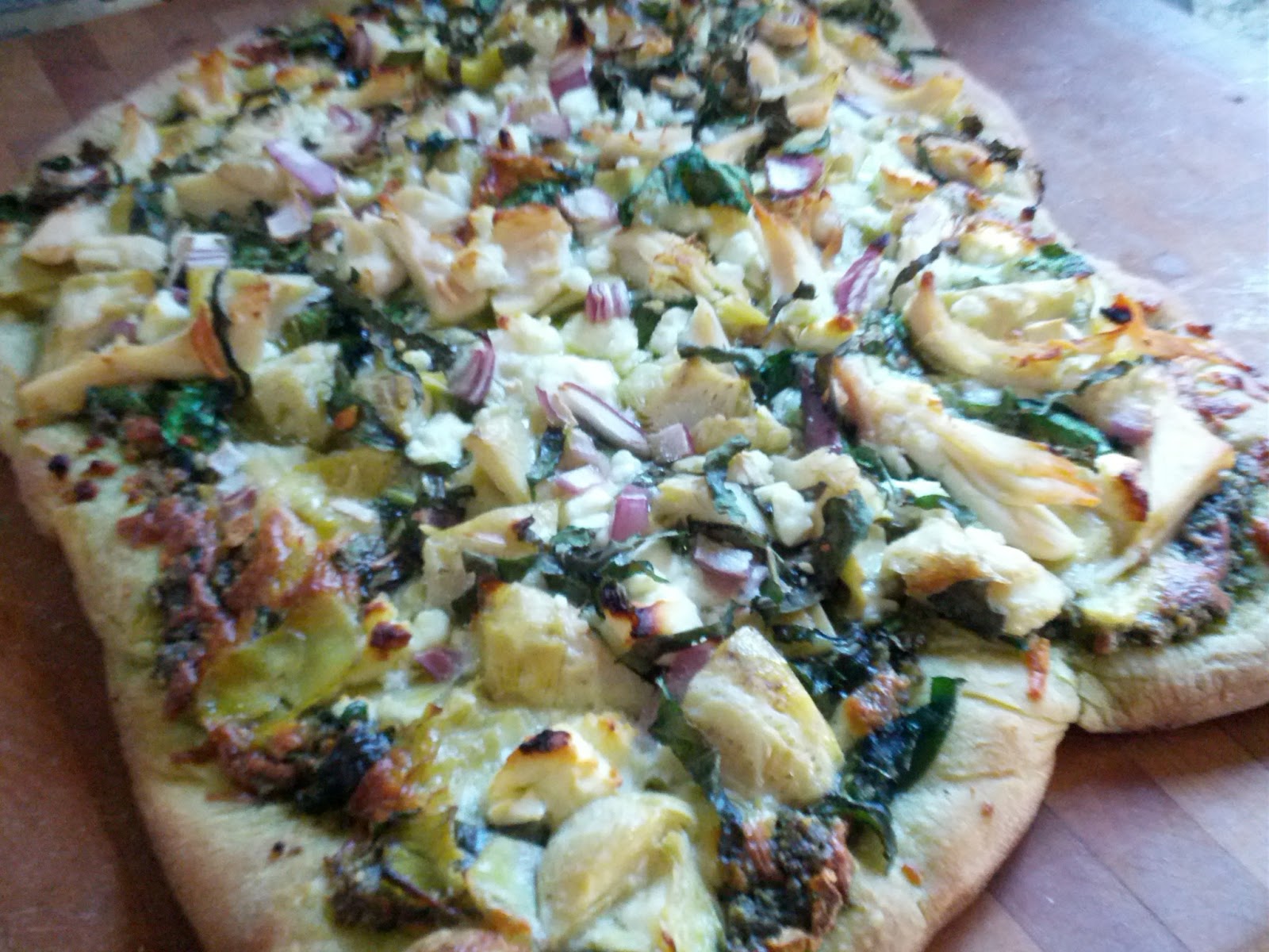 Life of 2 Fields Pesto Chicken & Feta Pizza