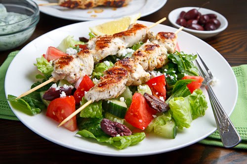 Chicken Souvlaki Salad Chicken Souvlaki Salad