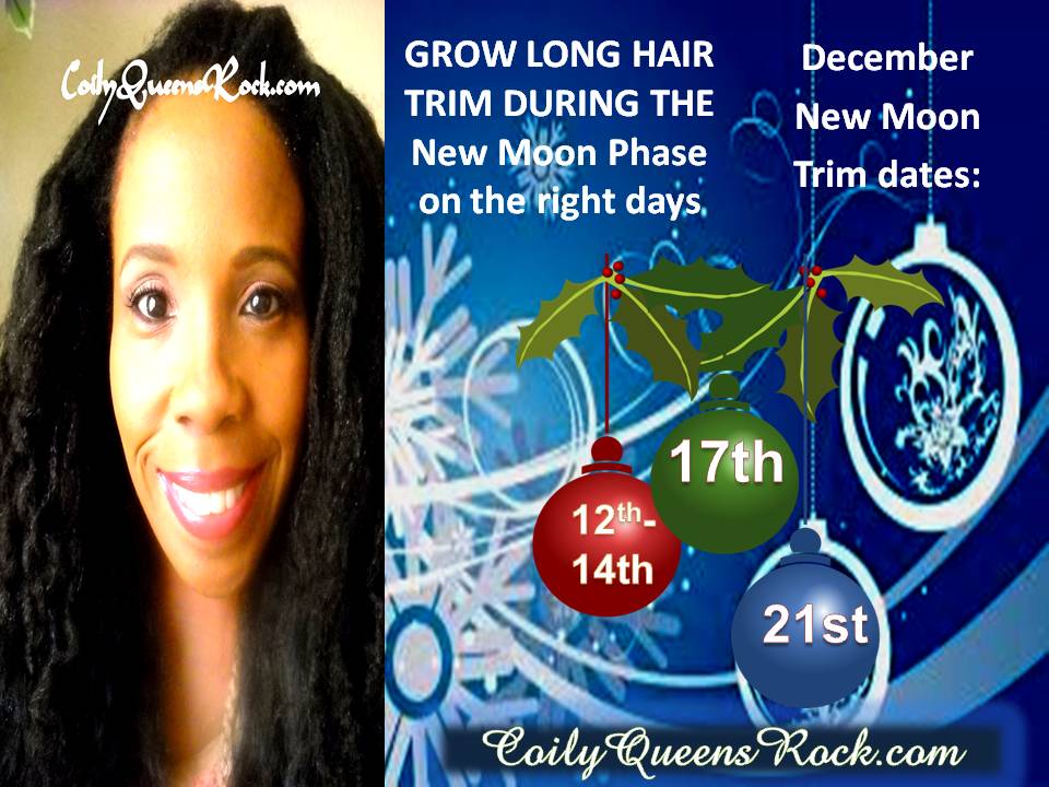 CoilyQueens™ Grow your hair long by doing New Moon phase trimming