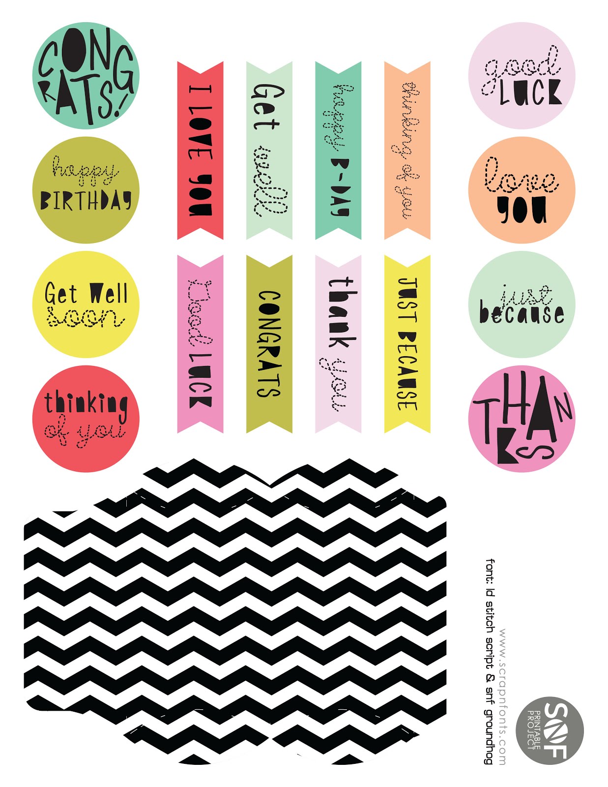 Fontaholic FREEBIE FRIDAY Pillow Box Phrases