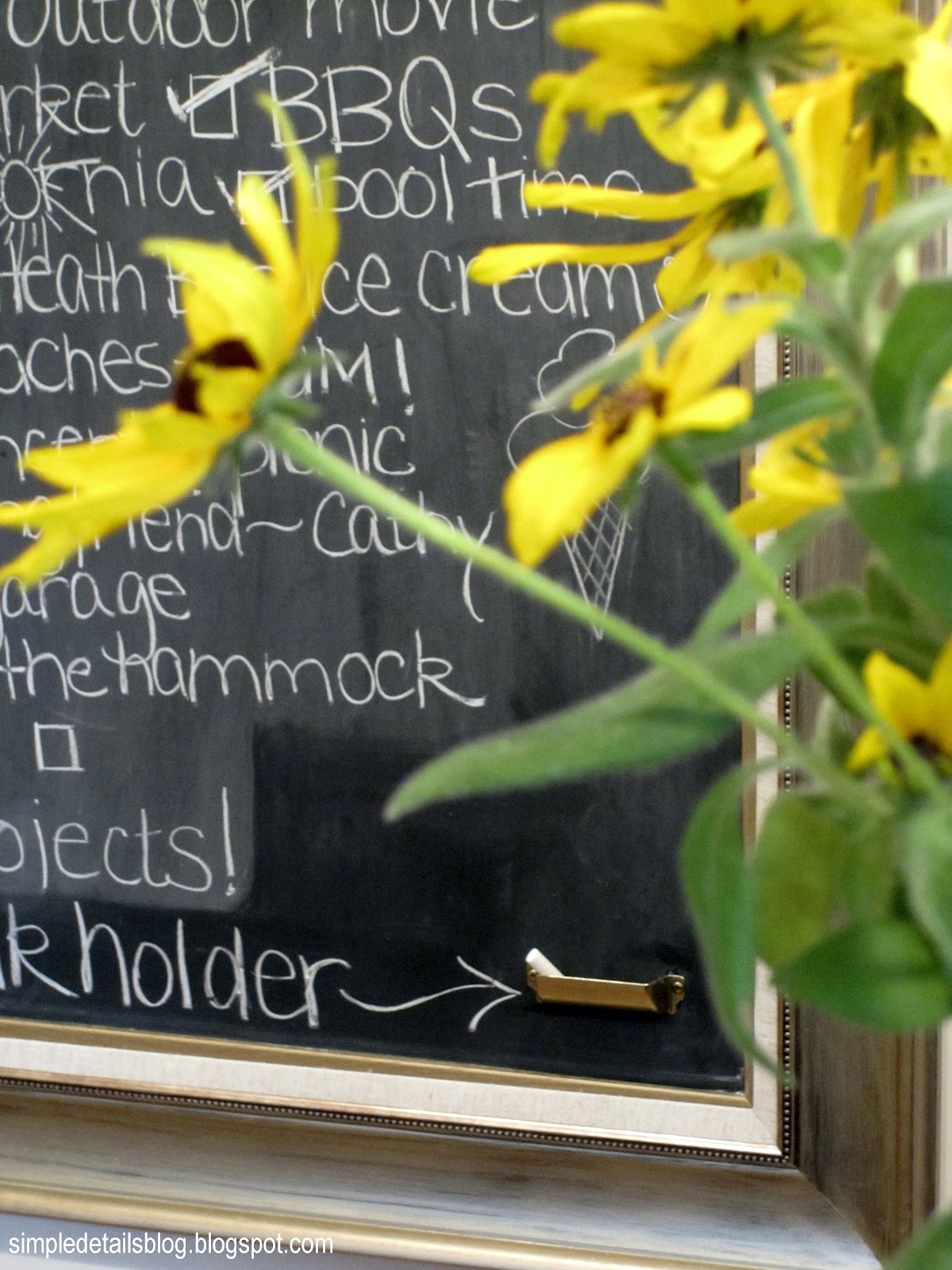 Simple Details diy chalk holder...