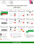 Calendario escolar 2016-2017