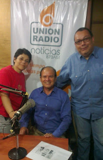 Dr Hector Parra Leal,invitado al Programa Radial " En Equilibrio" que se transmite por el dial 870 am. Anfitriones  Ruben Lucena y Yamileth Lucena.