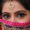 Cherish Colored Bridal Dress Asian Makeup With Arabic Mehndi
