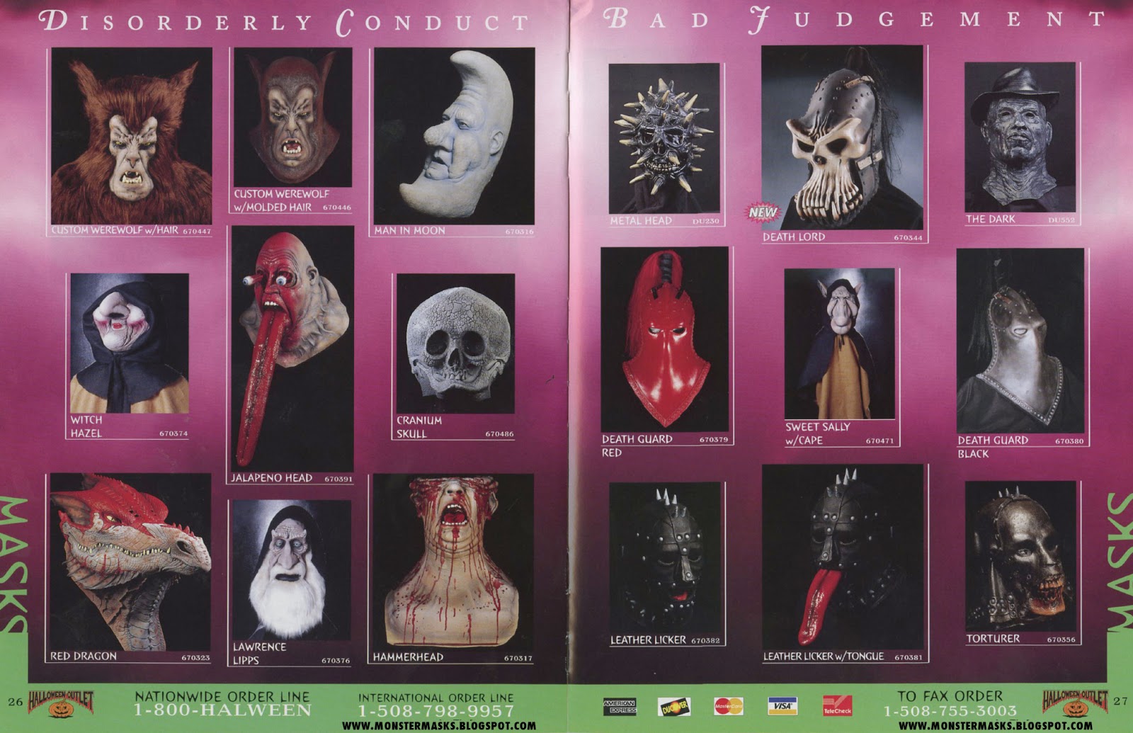 1996 Halloween Outlet Catalog Part 3 Blood Curdling Blog of Monster