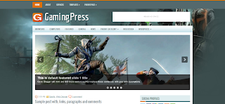 GamingPress Blogger Template Design For Gaming Blog's.