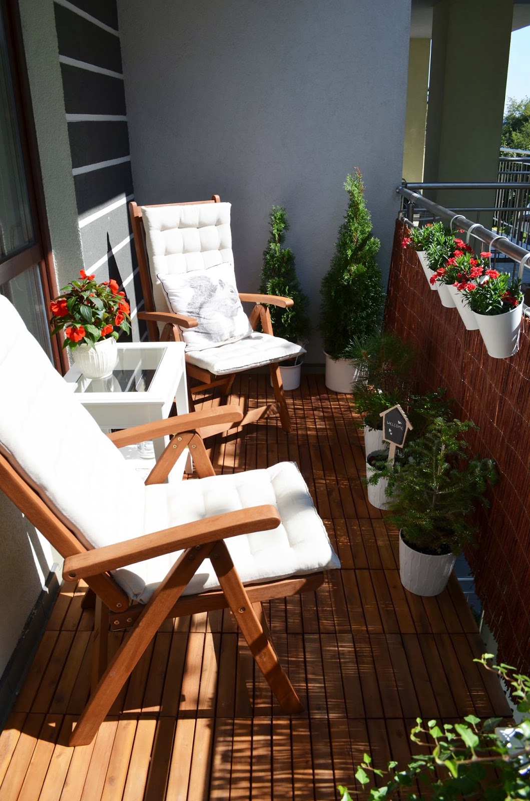 Balkon Rasenfliesen