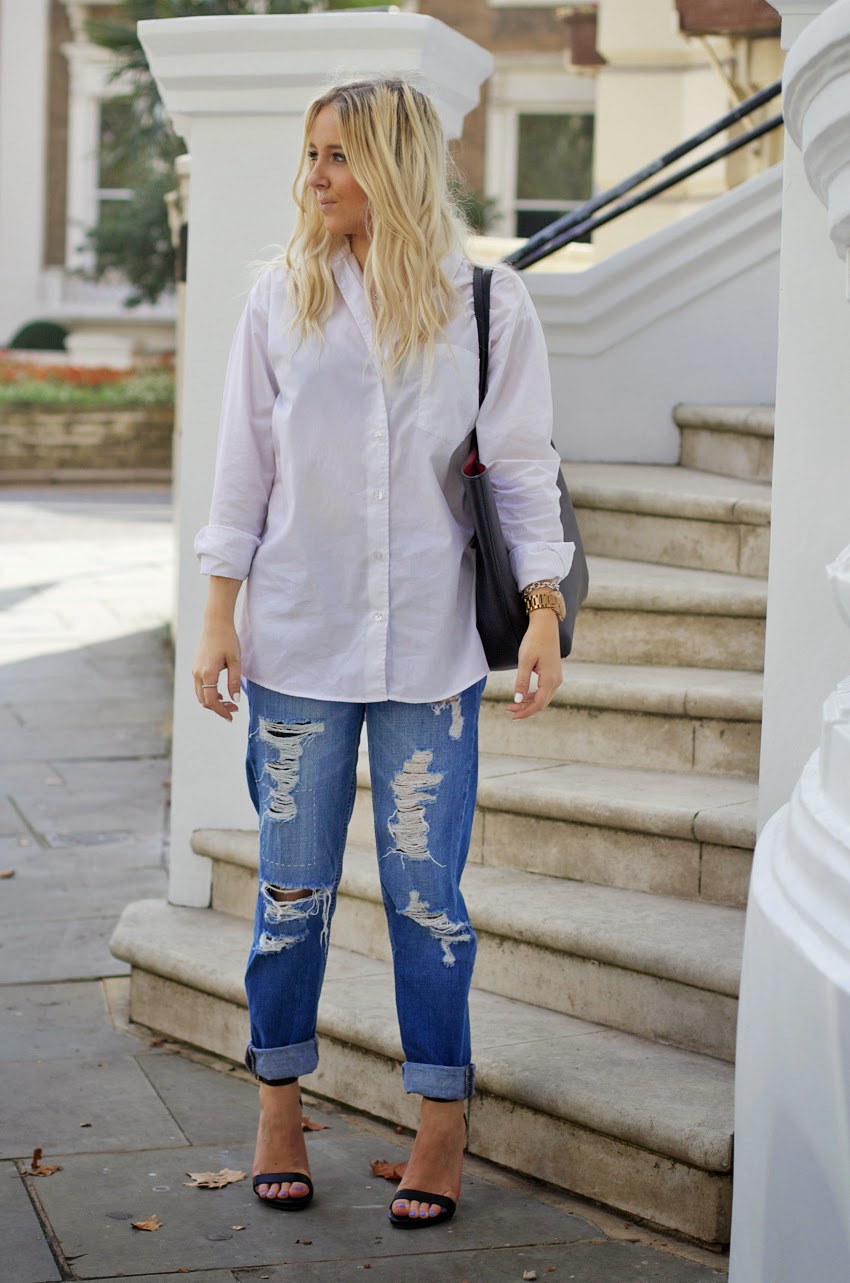 BOYFRIEND JEANS + SHIRT Petite Side of Style