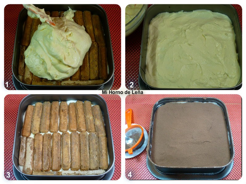 Tarta tiramisú. Proceso de montaje de la tarta