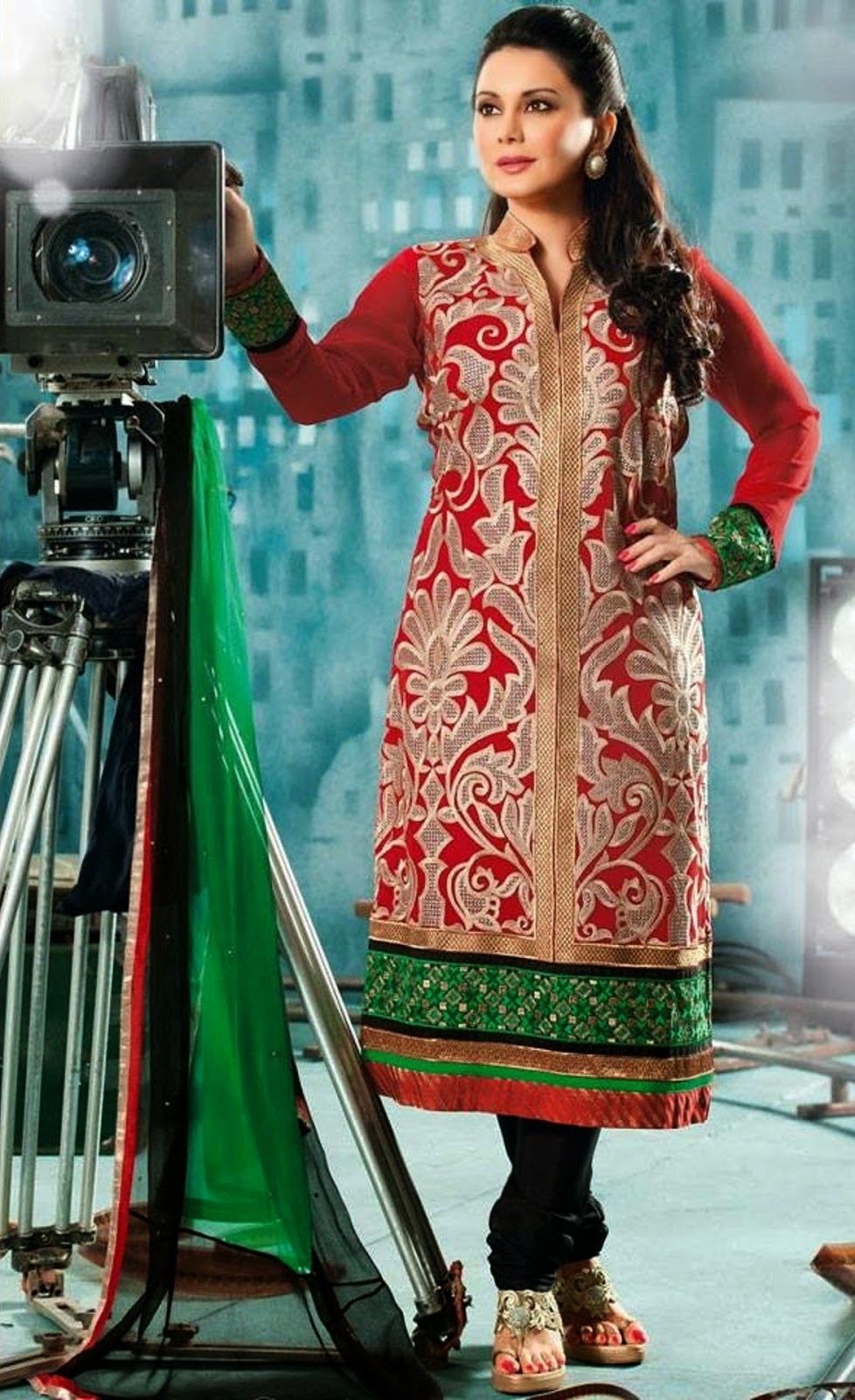 Beautiful Punjabi Suits For Actress Minissha Lamba Wallpapers Free Download
