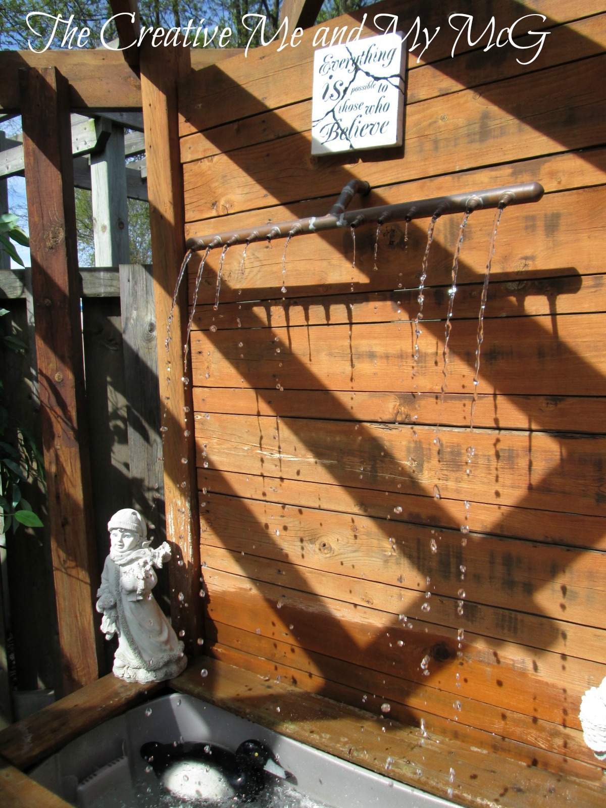 the creative me and my mcg diy water feature