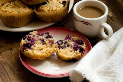 blueberry lime oatmeal muffins