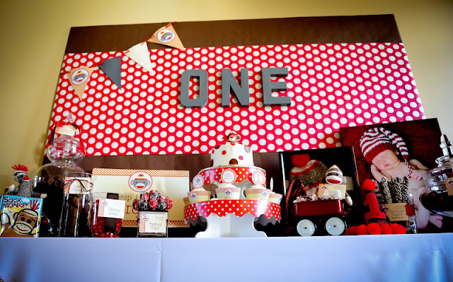 Kara s Party Ideas Sock Monkey 1st Birthday Party - 30