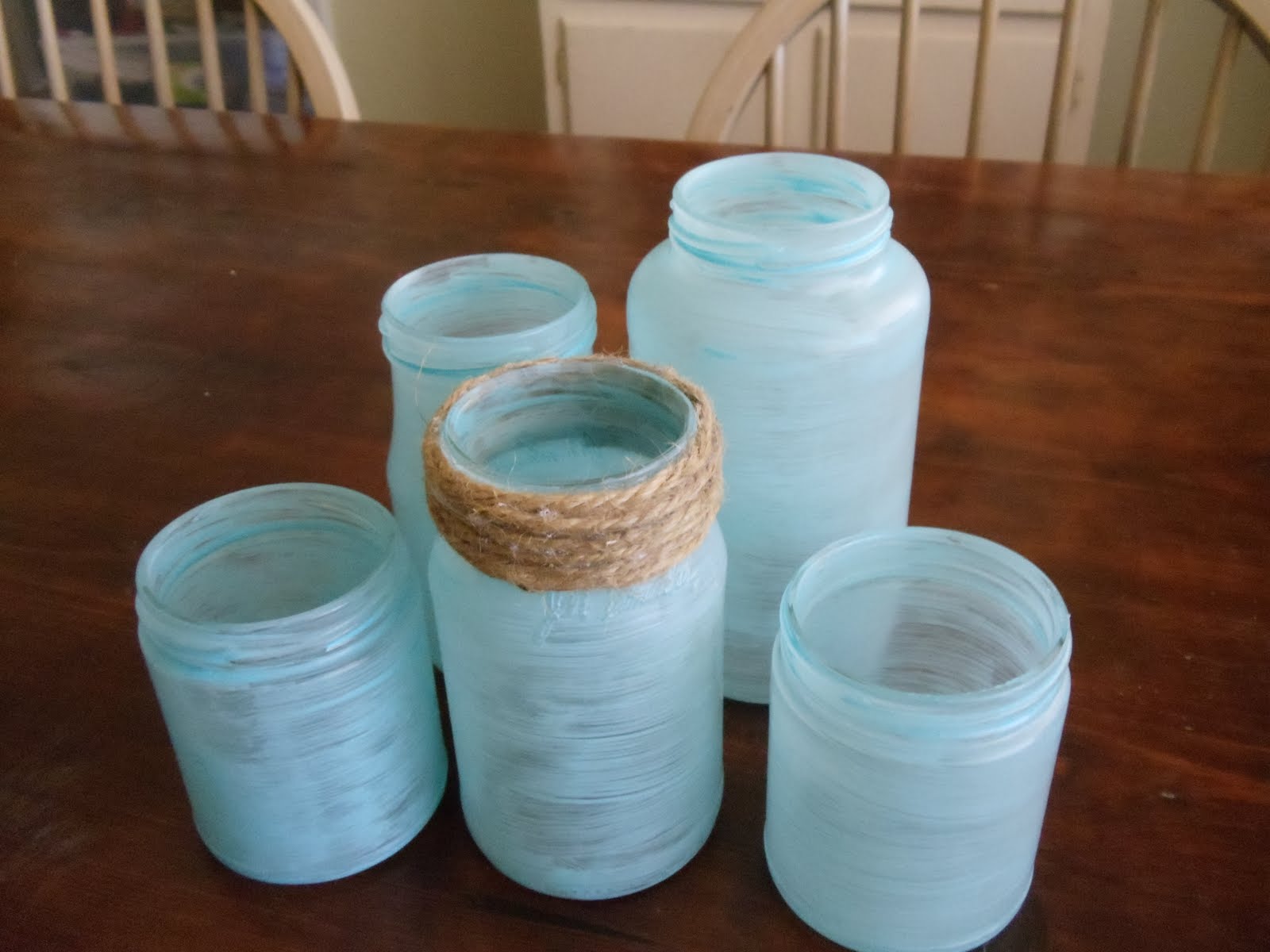 SimpleVintageStyle Faux Sea Glass Jars
