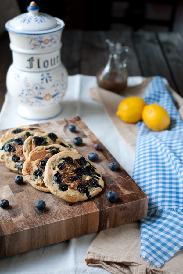 Simple Craves & Olive Oil easy lemon blueberry whole wheat pancakes