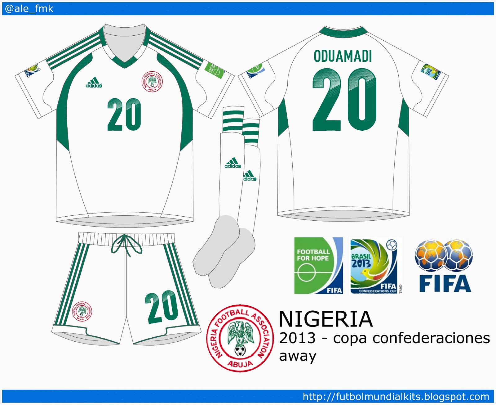 Fútbol Mundial Kits - Uruguay: Selección de Nigeria - 2013 (copa ...