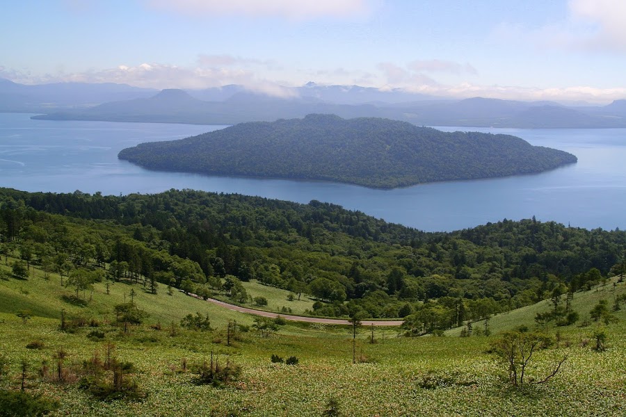 日本北海道 屈斜路湖 道中有湖 湖中有島 阿舍的精彩生活