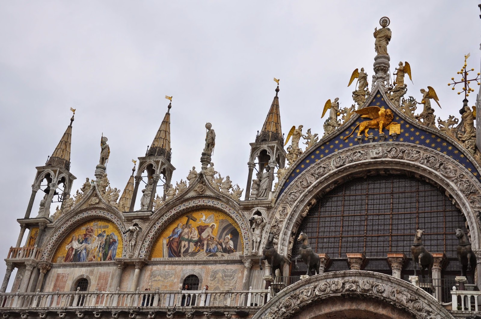 The facade of St. Mark's Basilica in Venice