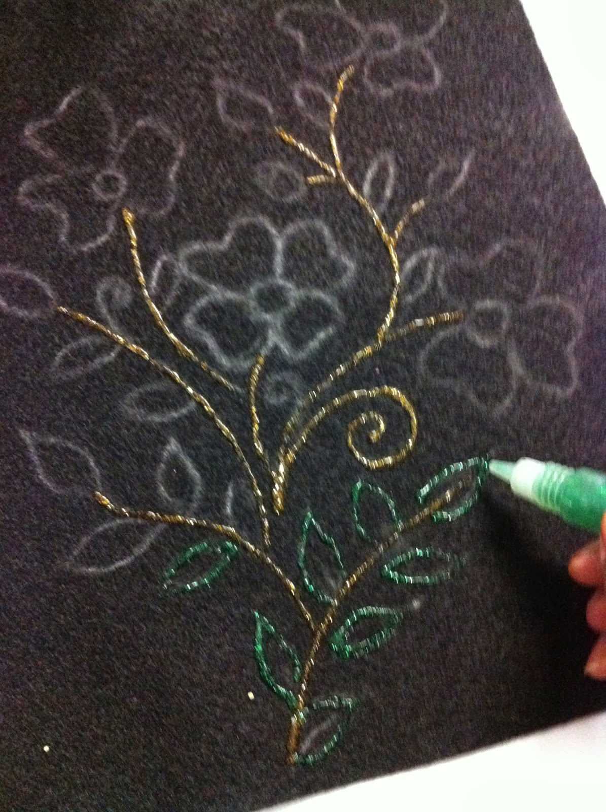 Me and my thoughts glitter workDollar store craft