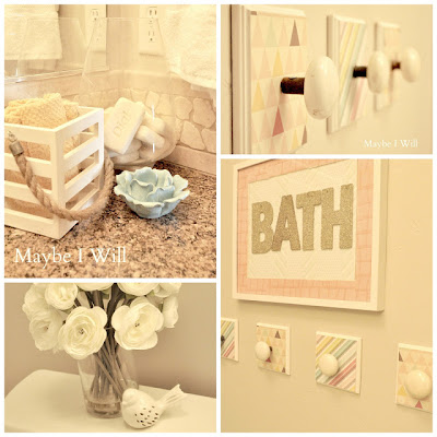 Crafty Bathroom Makeover from Maybe I Will 