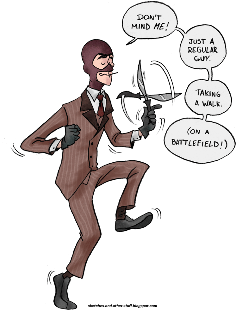 TF2 Spy/Engineer fanart Sketches and other stuff