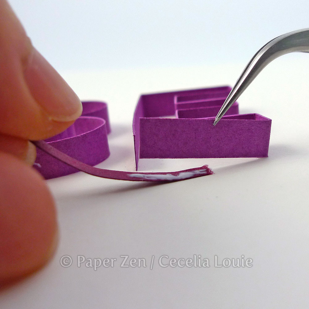 Paper Zen Quilling Letters 101 Part 4 Gluing Letters in Stages