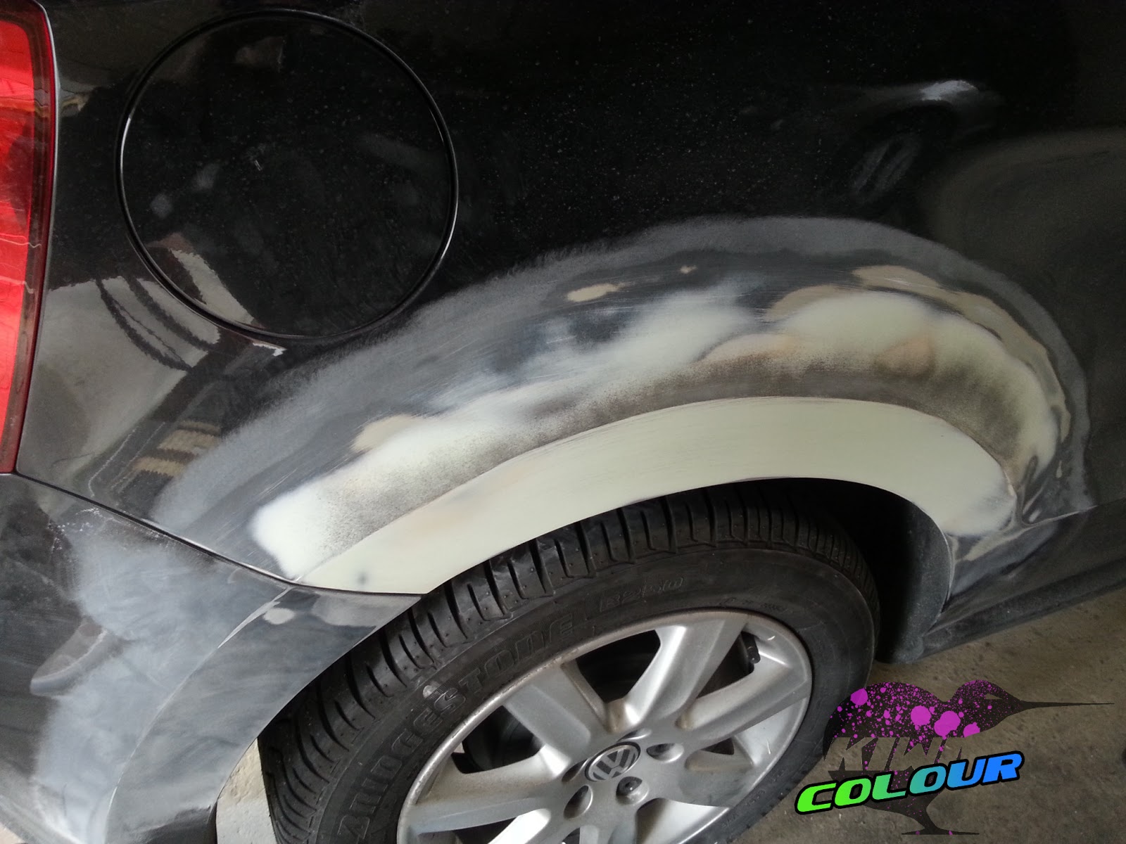 Mobile Car Scratch Dent Repair in Bradford VW Polo wheel arch dent in
