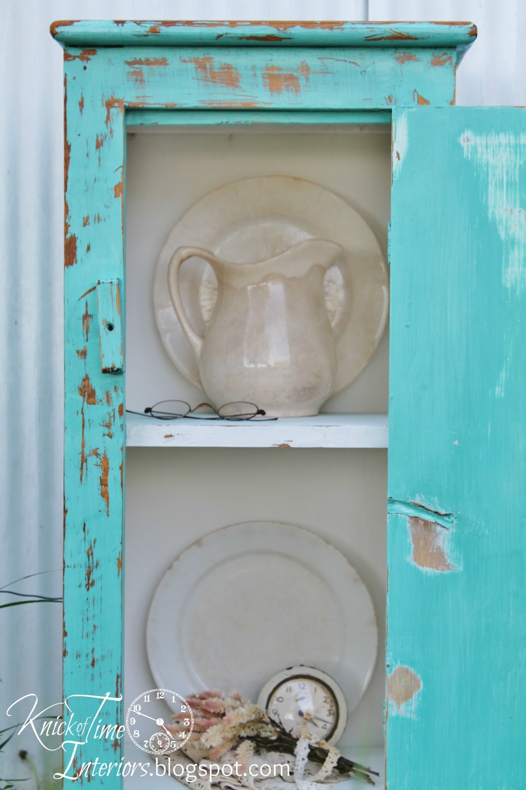 Homemade Chalk Style Paint Pie Safe Knick of Time