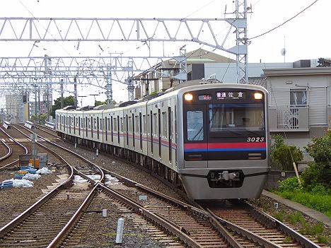 京成電鉄　普通　佐倉行き1　3000形(平日夜間のみ)