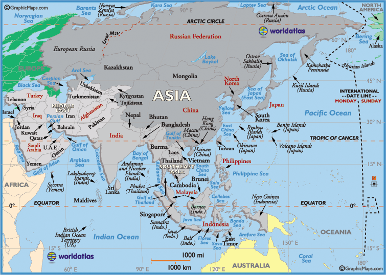 asia map