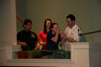 Caroline getting baptized