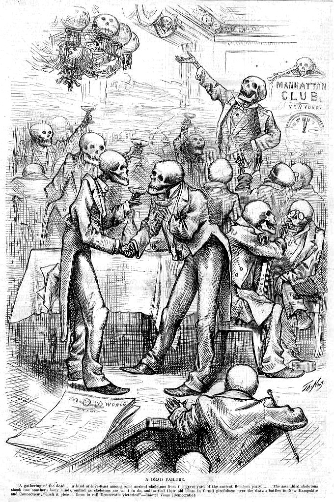 Two Skeletons Cartoon