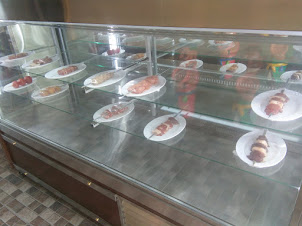 Display of different types of "Shish Kebab(Shashlik)" in "Chorrahu Restaurant".