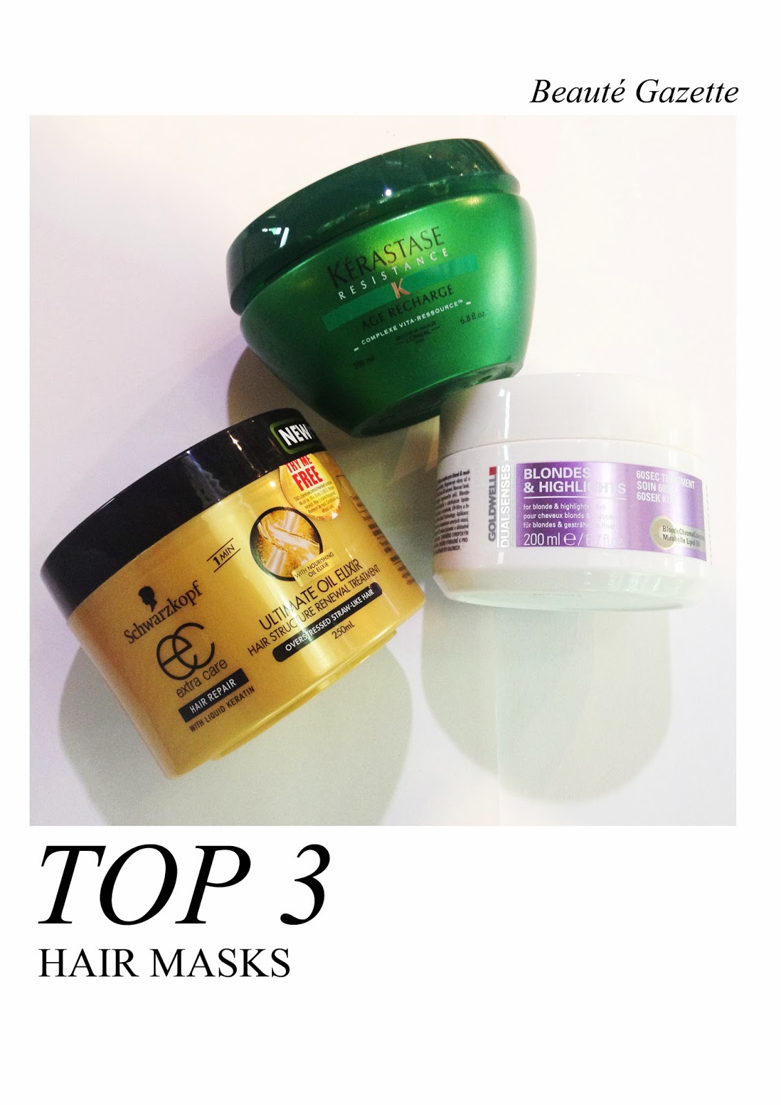Beauté Gazette Top 3 Hair Masks feat. Goldwell, Kérastase and