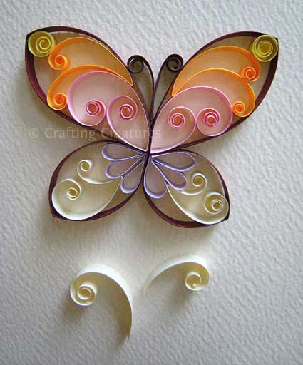 easy paper quilling butterfly for kids