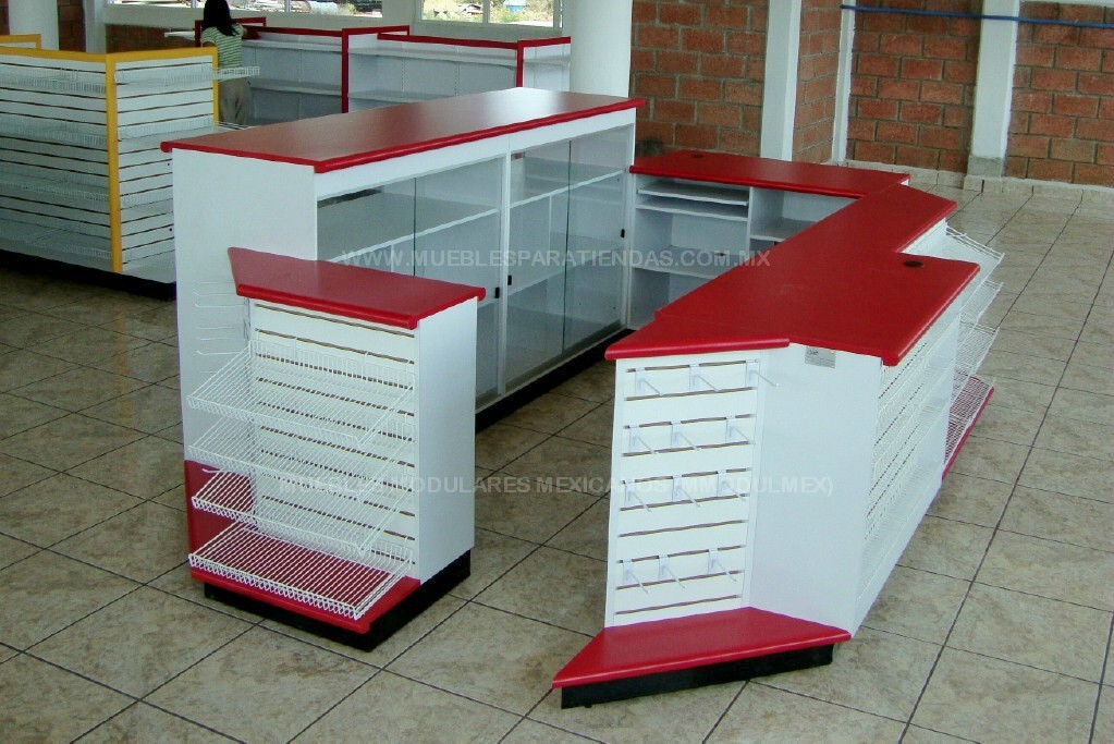 Mostradores de tiendas, vitrinas para farmacias, muebles de negocios