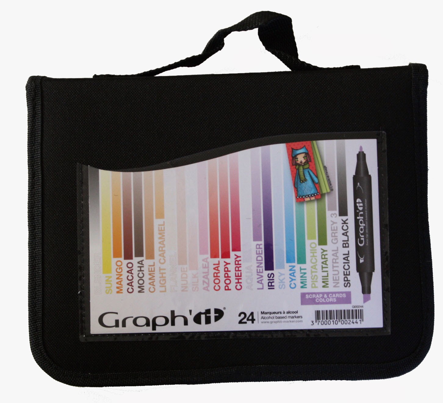 Graph’it Alcohol-Based Twin Tip Marker: Brush & Fineliner
