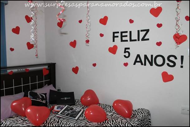 Surpresa de 5 anos de namoro Surpresas para Namorados Surpresa de 5 anos de namoro Surpresas para Namorados