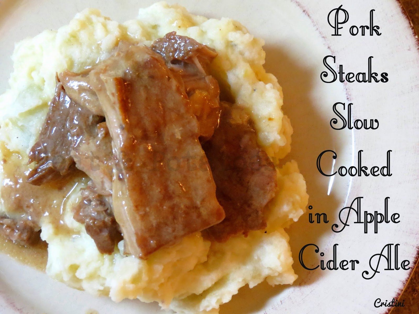 Meat & Potatoes, Recipes and More! Pork Steaks Slow Cooked in Apple
