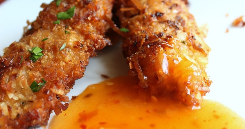 Coconut Chicken Tenders with Sweet and Sassy Dipping Sauce