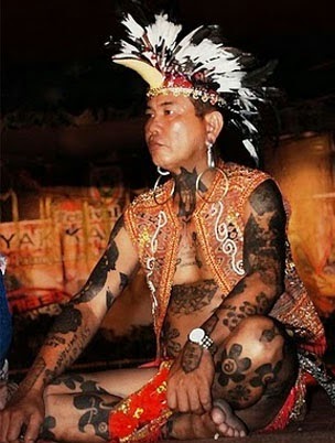 Tatto Tradisional Suku Dayak Budaya Indonesia