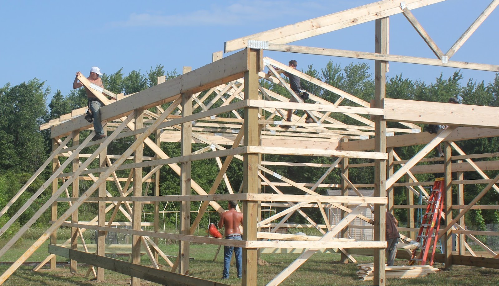 Len & Mar's House and Farm Polebarn Construction Day 3