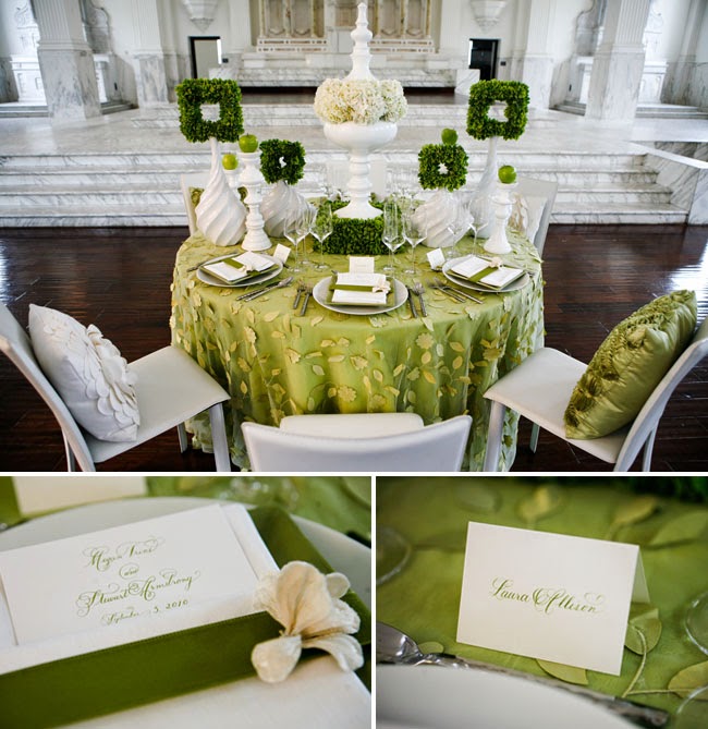 My Rose Green And White Wedding Theme