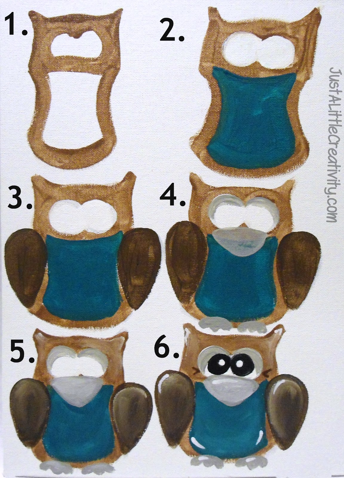 How to Paint a Whimsical Owl in Six Easy Steps {Tutorial} Just a Little Creativity
