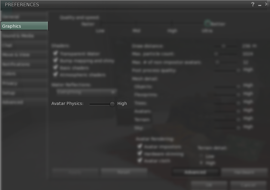 Set Avatar Physics to