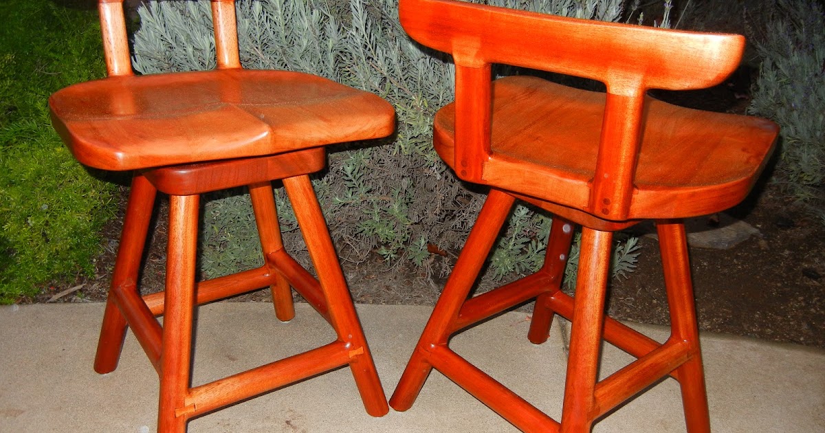 Jim's Wood Stuff Mahogany bar stools